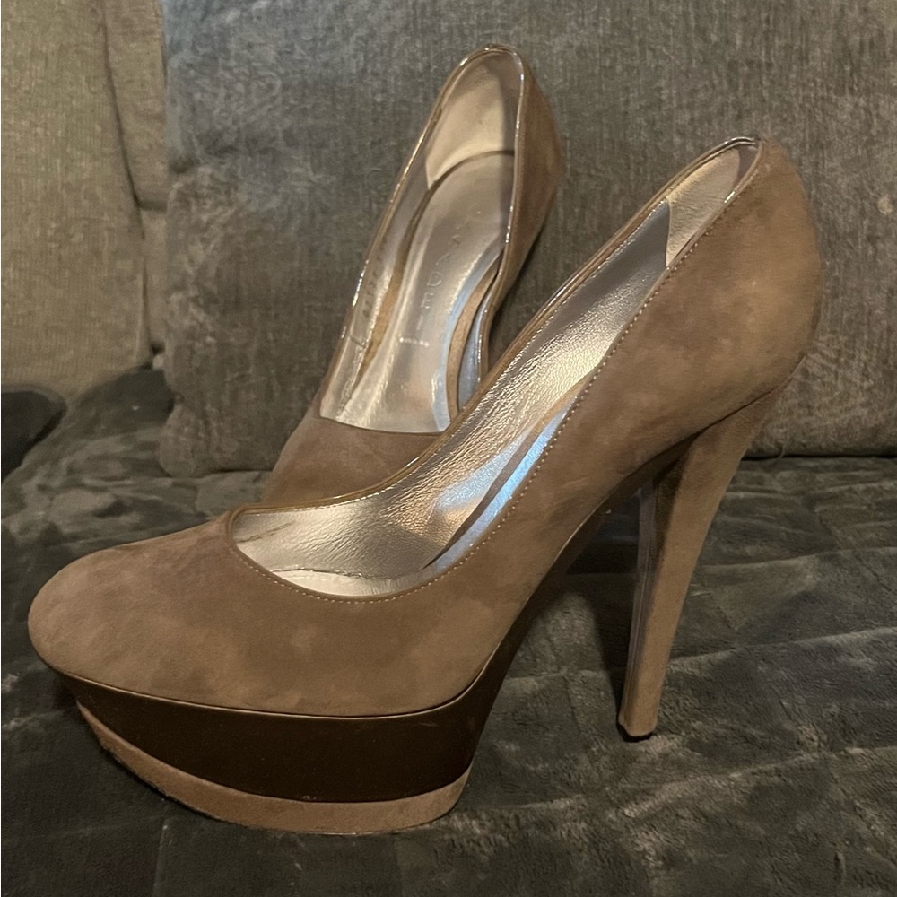 Casadei Tan Platform Heels - Picture 4 of 15